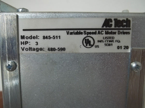 AC TECH 845-511 VARIABLE SPEED AC MOTOR DRIVE UNMP