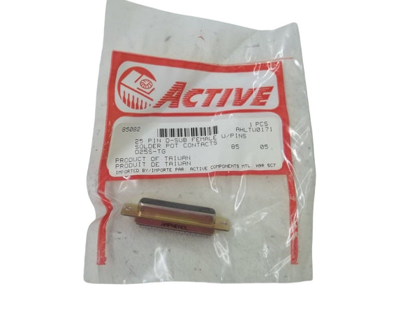 ACTIVE D25S-TG 25 PIN D-SUB FEMALE W/PINS NSMP