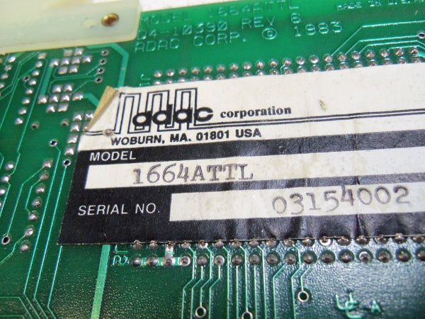 ADAC CORPORATION 1664ATTL OUTPUT PULSE BOARD UNMP