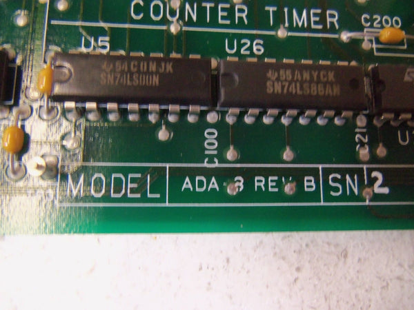 ADDRESS DECODING & BUFFERS A/D GAIN CONTROL COUNTER TIMER CARD ADA-8 REV.BUNMP