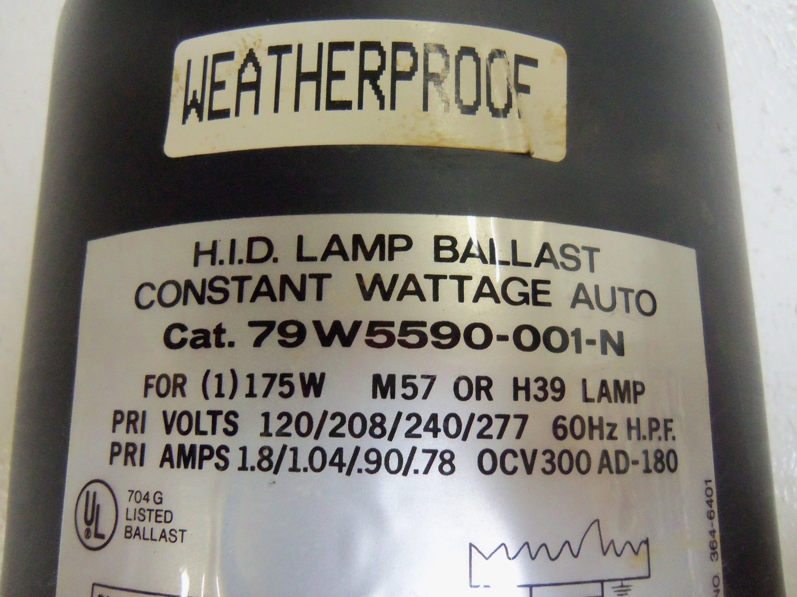 ADVANCE 79W5590-001-N TRANSFORMER UNMP