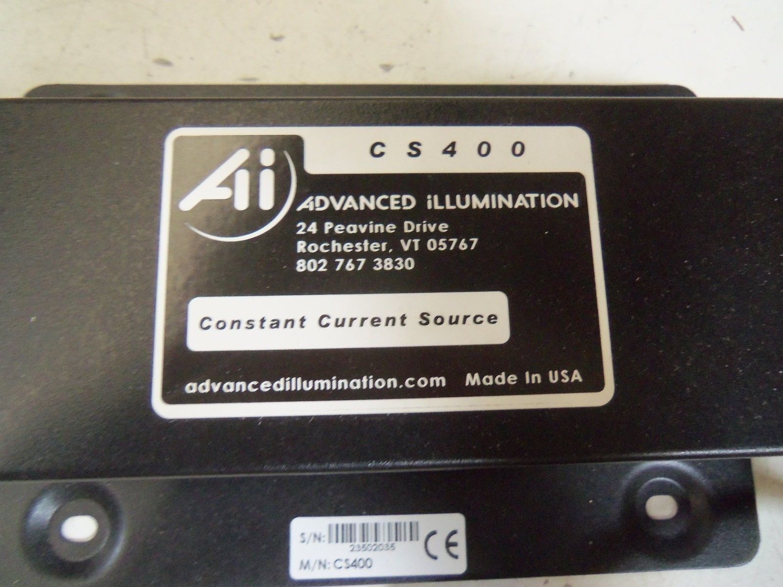 ADVANCED ILLUMINATION CS400 POWER SUPPLY NSMP