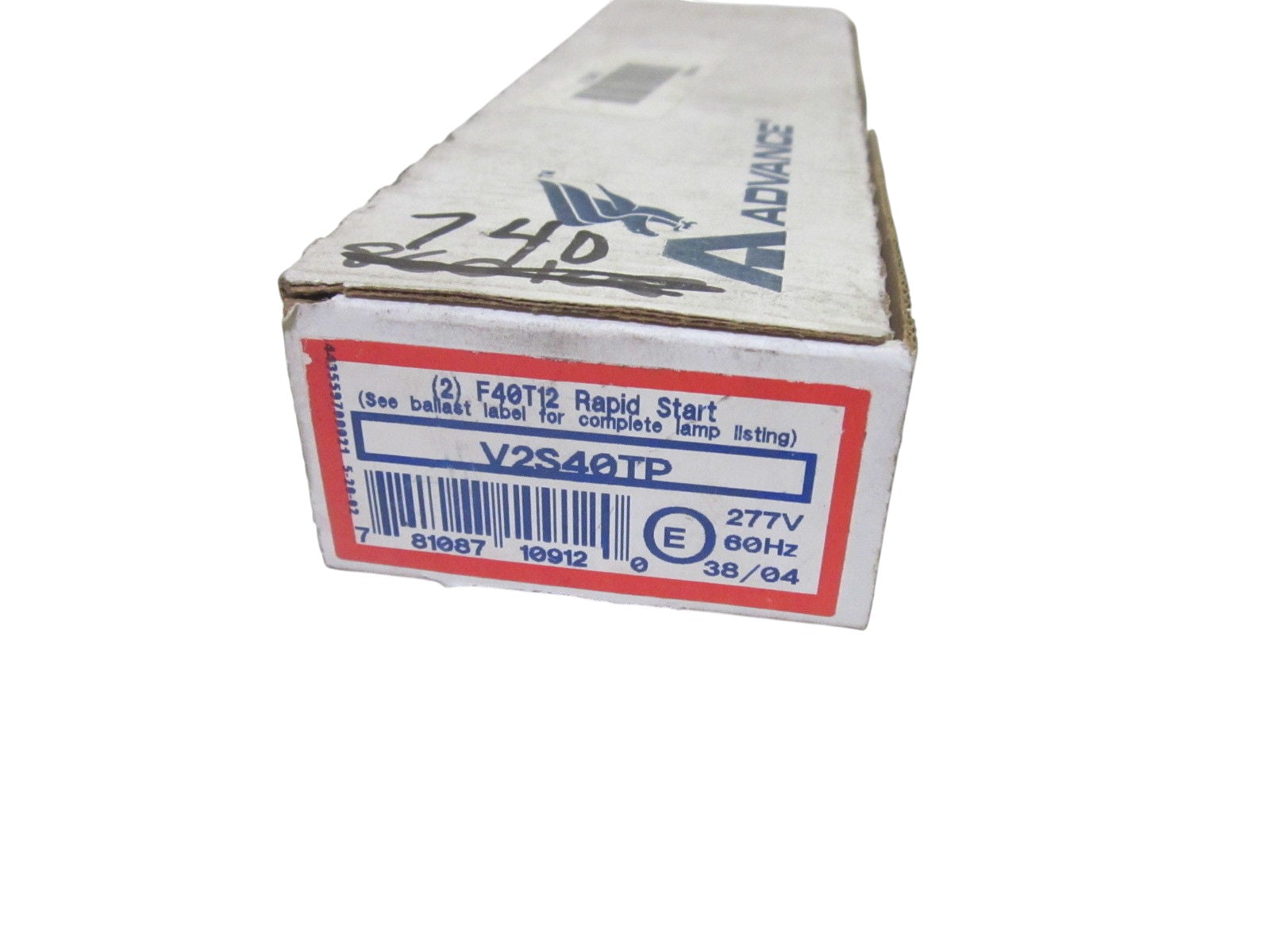 ADVANCE RAPID START BALLAST V2S40TP 277V UNMP