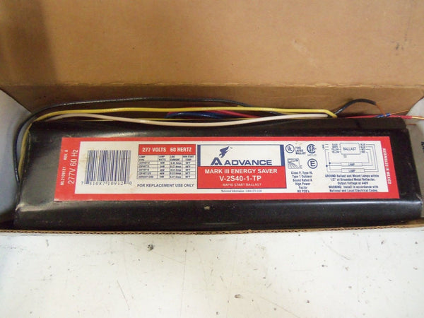 ADVANCE MARK III ENERGY SAVER V-2S40-1-TP RAPID START BALLAST  NSMP