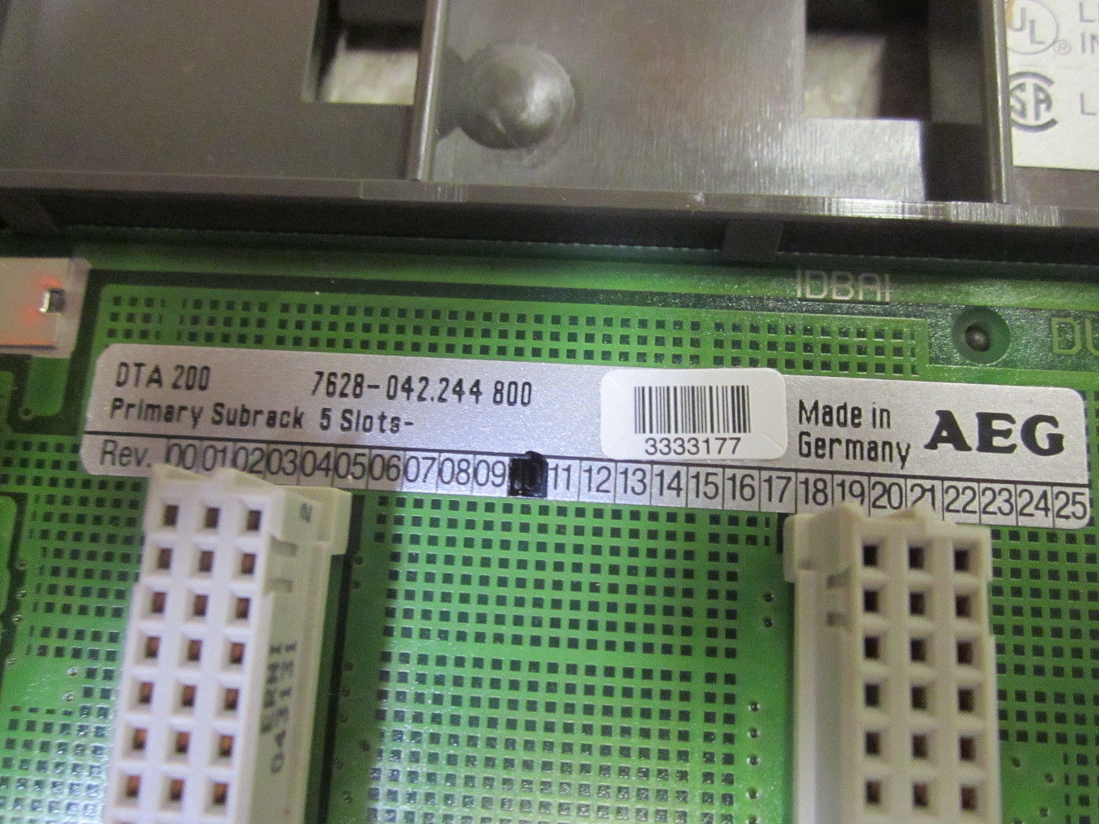 AEG MODICON 7628-042244 800 5-SLOT PRIMARY SUBRACK UNMP