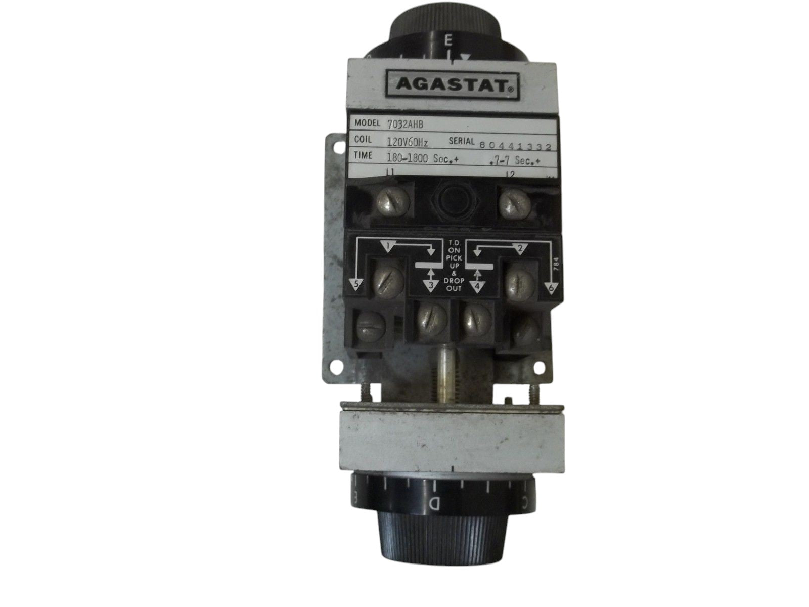 AGASTAT 7032AHB TIMING 180-1800SEC. 120V UNMP