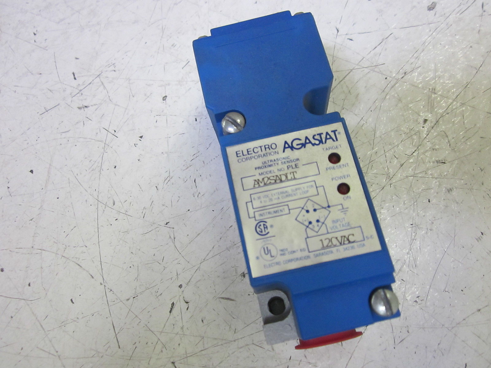 AGASTAT PLE-AM2SADLT ULTRASONIC PROXIMITY SENSOR 120VAC NSNP