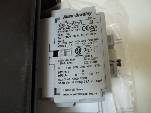 ALLEN BRADLEY 109-C16BDXXX1-7 SER. A STARTER NSMP