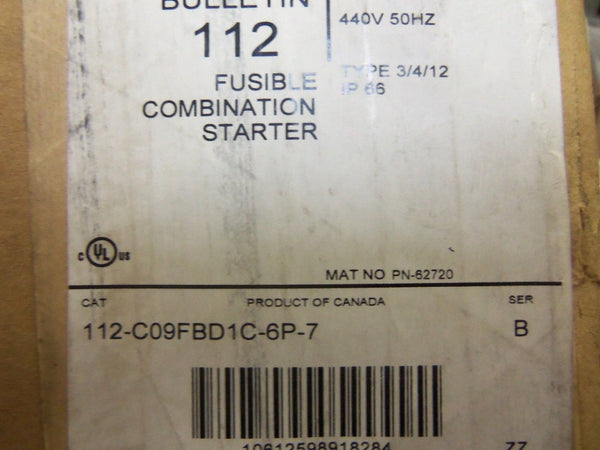 ALLEN BRADLEY 112-C09FBD1C-6P-7 SER. B MOTOR CONTROLLER NSMP