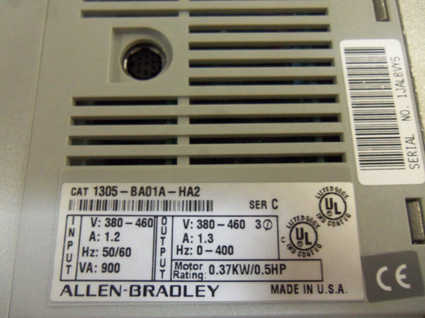 ALLEN BRADLEY 1305-BA01A-HA2 SER. C AC DRIVE (NO KEYPAD) NSMP