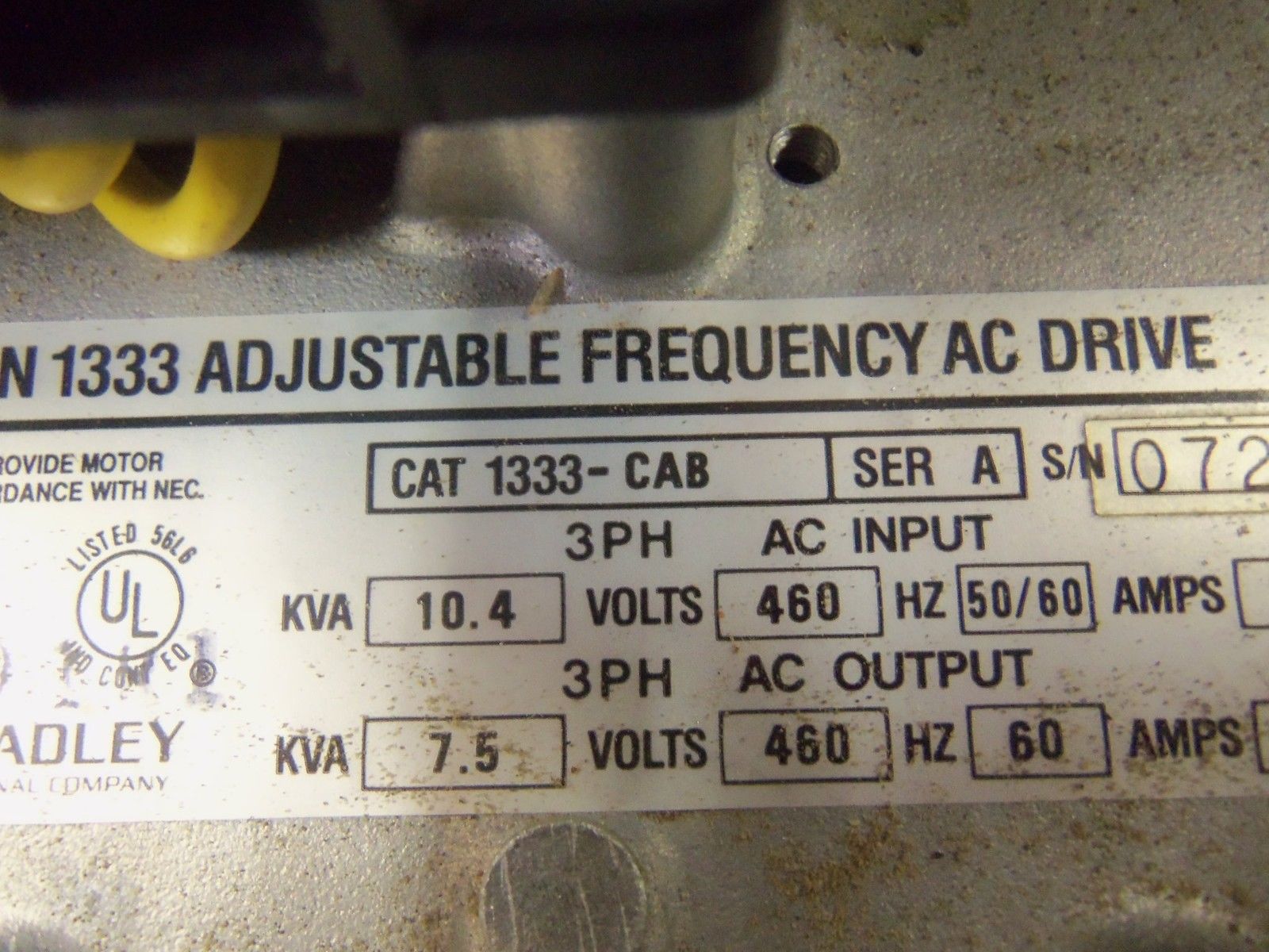 ALLEN BRADLEY 1333-CAB SER. A (AS PICTURED) UNMP