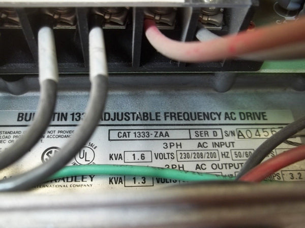 ALLEN BRADLEY 1333-ZAA SER.D ADJUSTABLE FREQUENCY AC DRIVE UNMP
