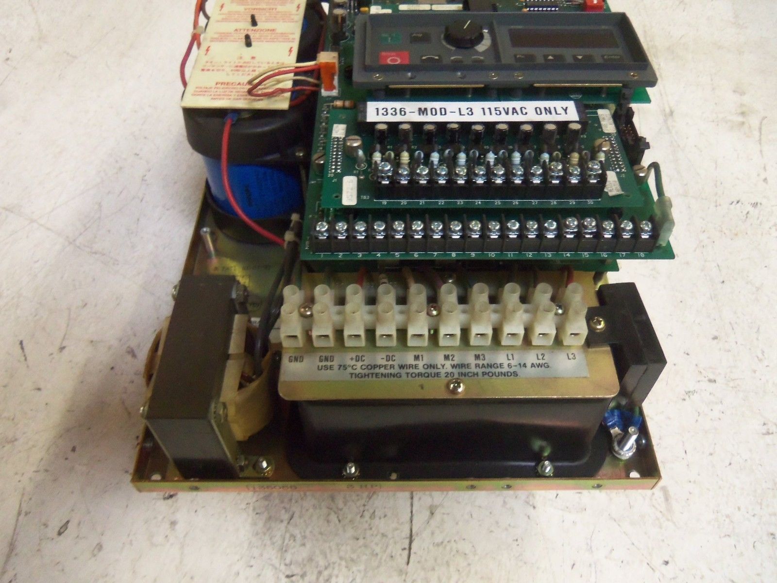 ALLEN BRADLEY 1336-BOO3-EJD-FA2-L3 SER. A AC DRIVE UNMP