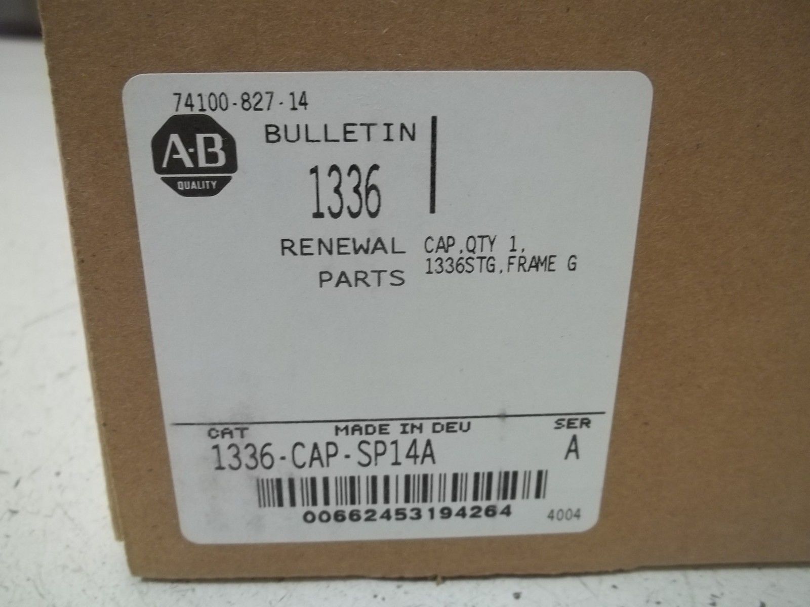 ALLEN BRADLEY 1336-CAP-SP14A SER. A CAPACITOR NSFS