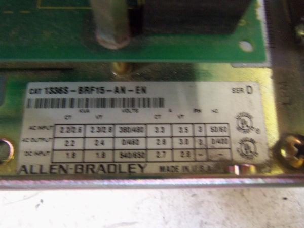 ALLEN BRADLEY 1336S-BRF15-AN-EN SER. D AC DRIVE NSMP
