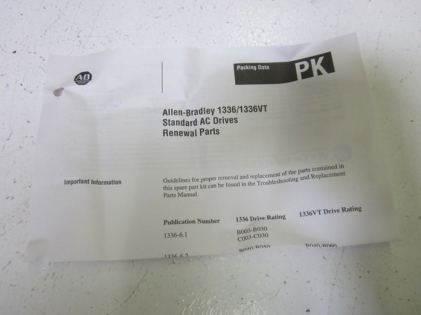 ALLEN BRADLEY 135768 REV.02 TRANSISTOR KIT 460V NSMP