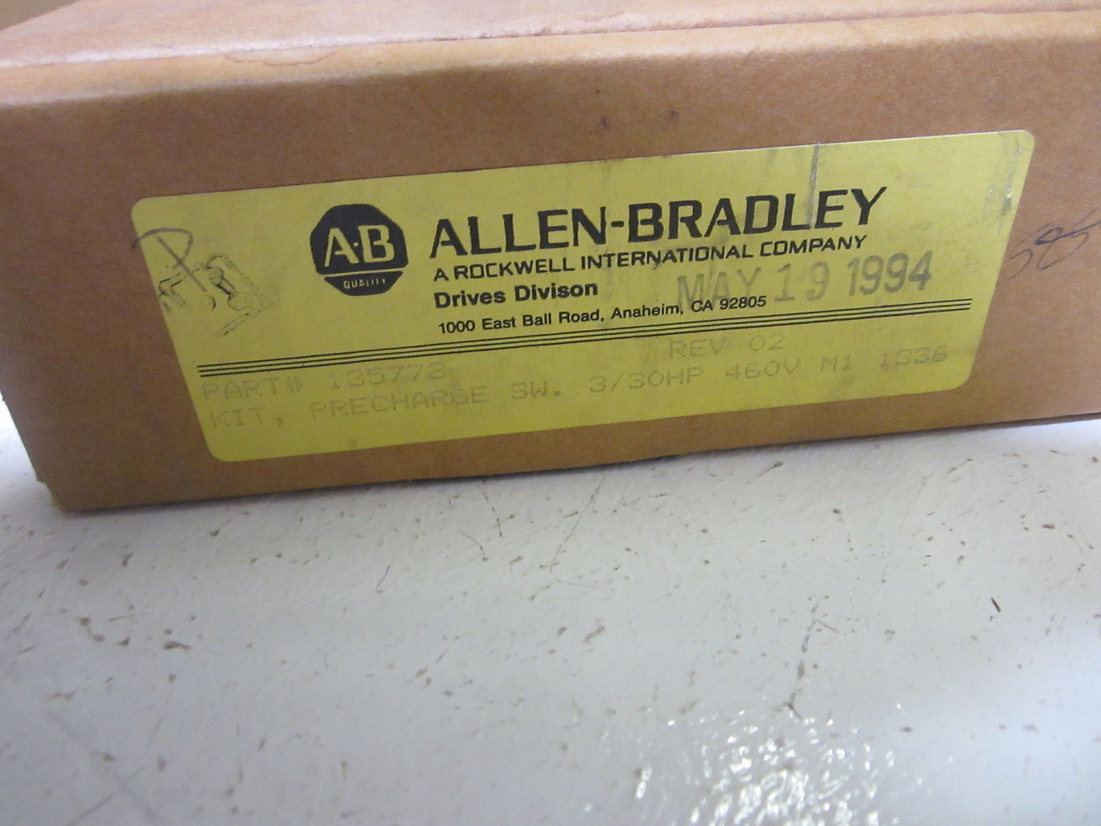 ALLEN BRADLEY 135773 REV.02  PRECHARGE SW KIT NSMP