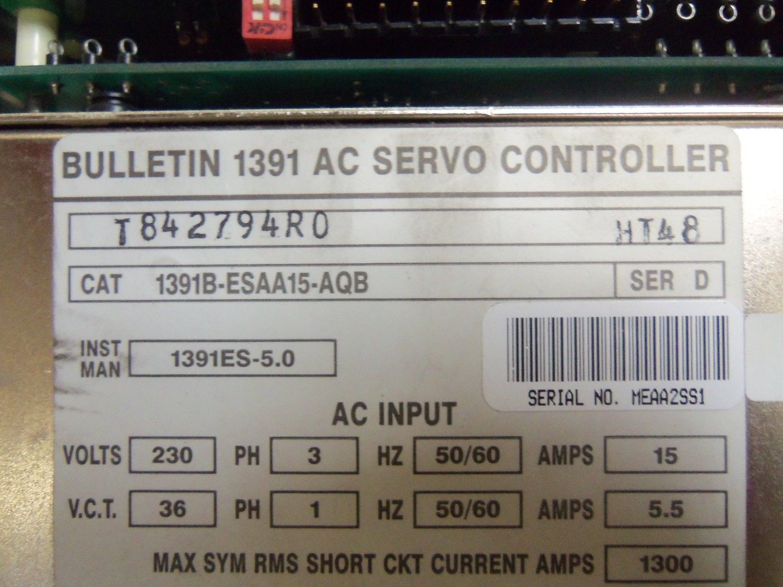 ALLEN BRADLEY 1391B-ESAA15-AQB SERIES D CONTROLLER(AS PICTURED)NSMP