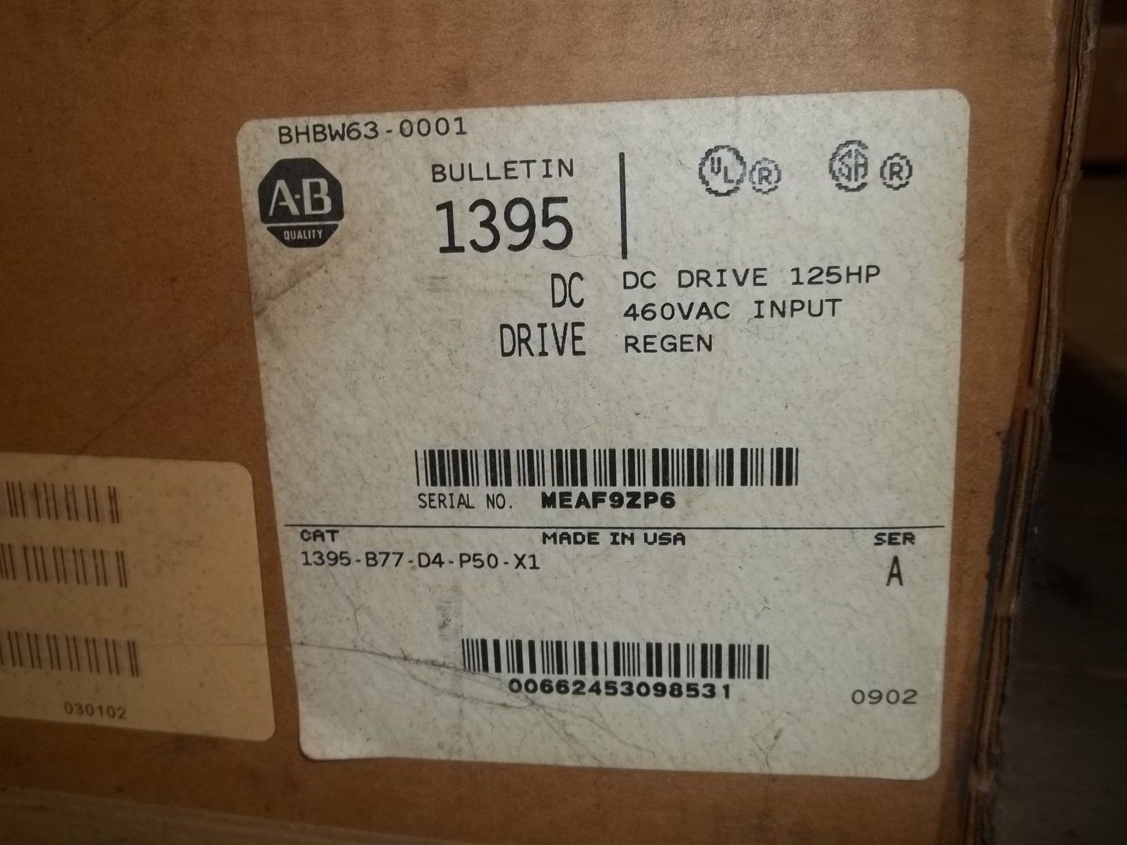 ALLEN BRADLEY 1395-B77-D4-P50-X1 NSNP