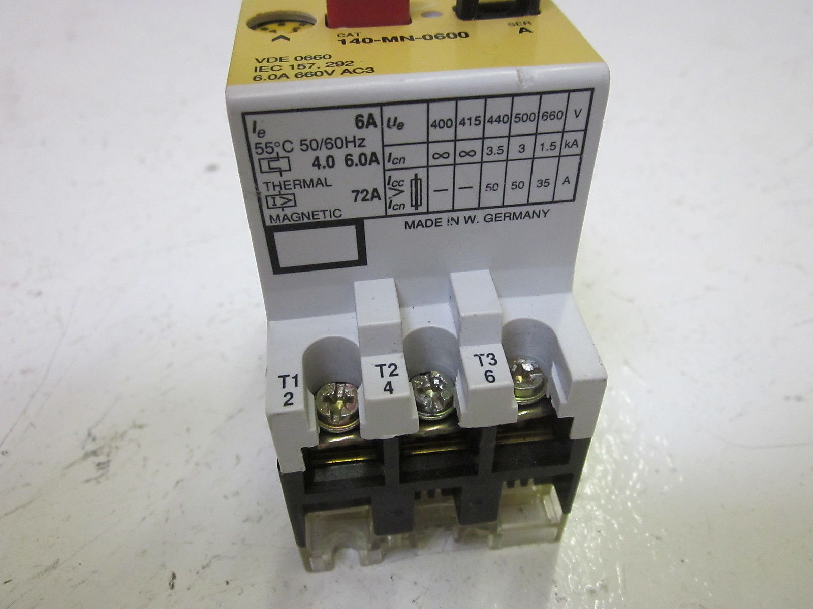 ALLEN BRADLEY 140-MN-0600 SER.A STARTER UNMP