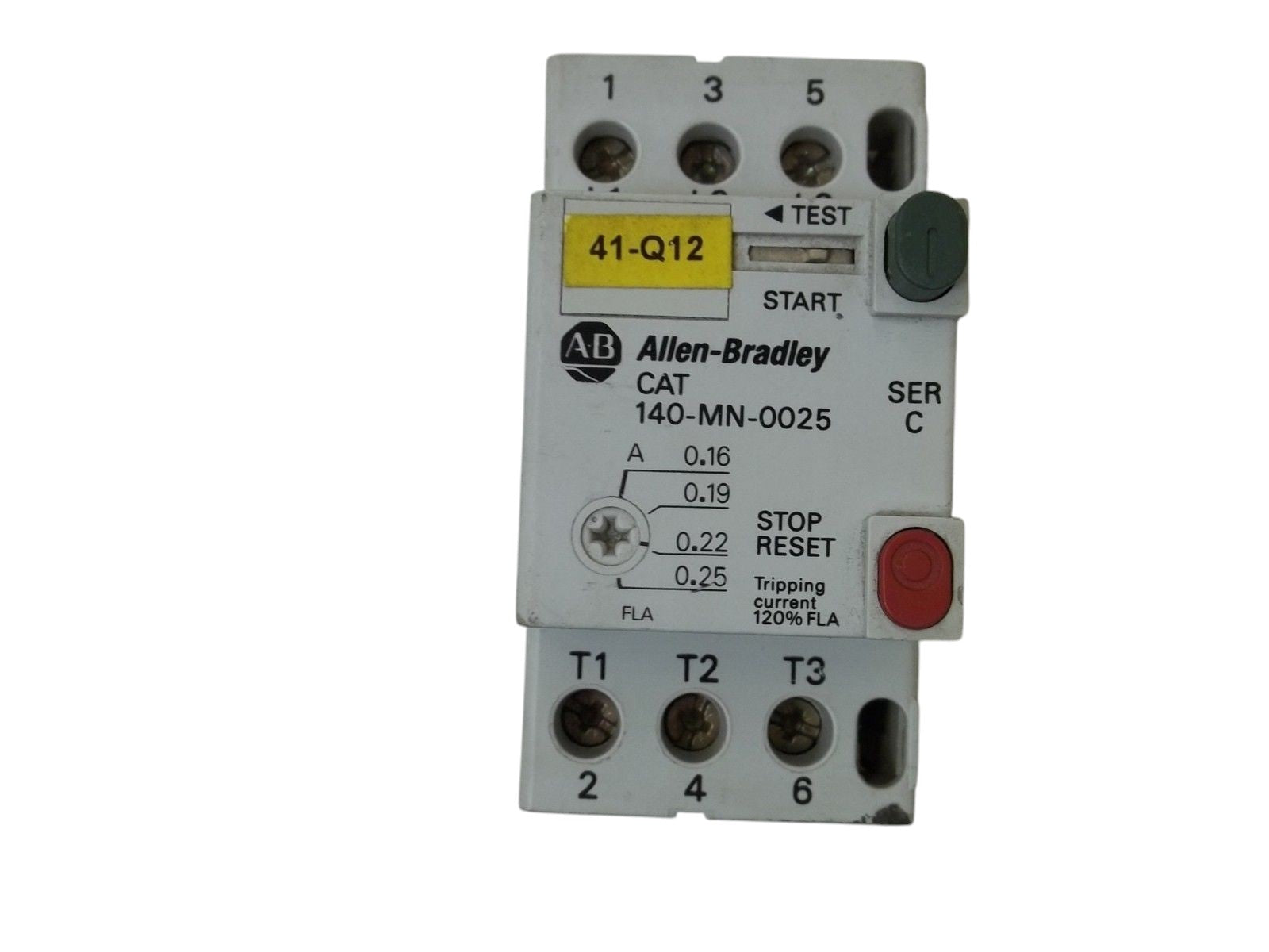 ALLEN BRADLEY 140-MN-0025 SER.C MANUAL MOTOR STARTER CIRCUIT BREAKER UNMP
