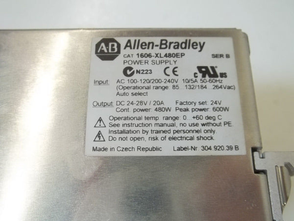 ALLEN BRADLEY 1606-XL480EP SER.B POWER SUPPLY UNMP