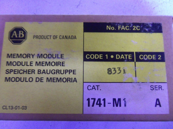 ALLEN BRADLEY 1741-M1 SERIES A MEMORY CARD NSMP