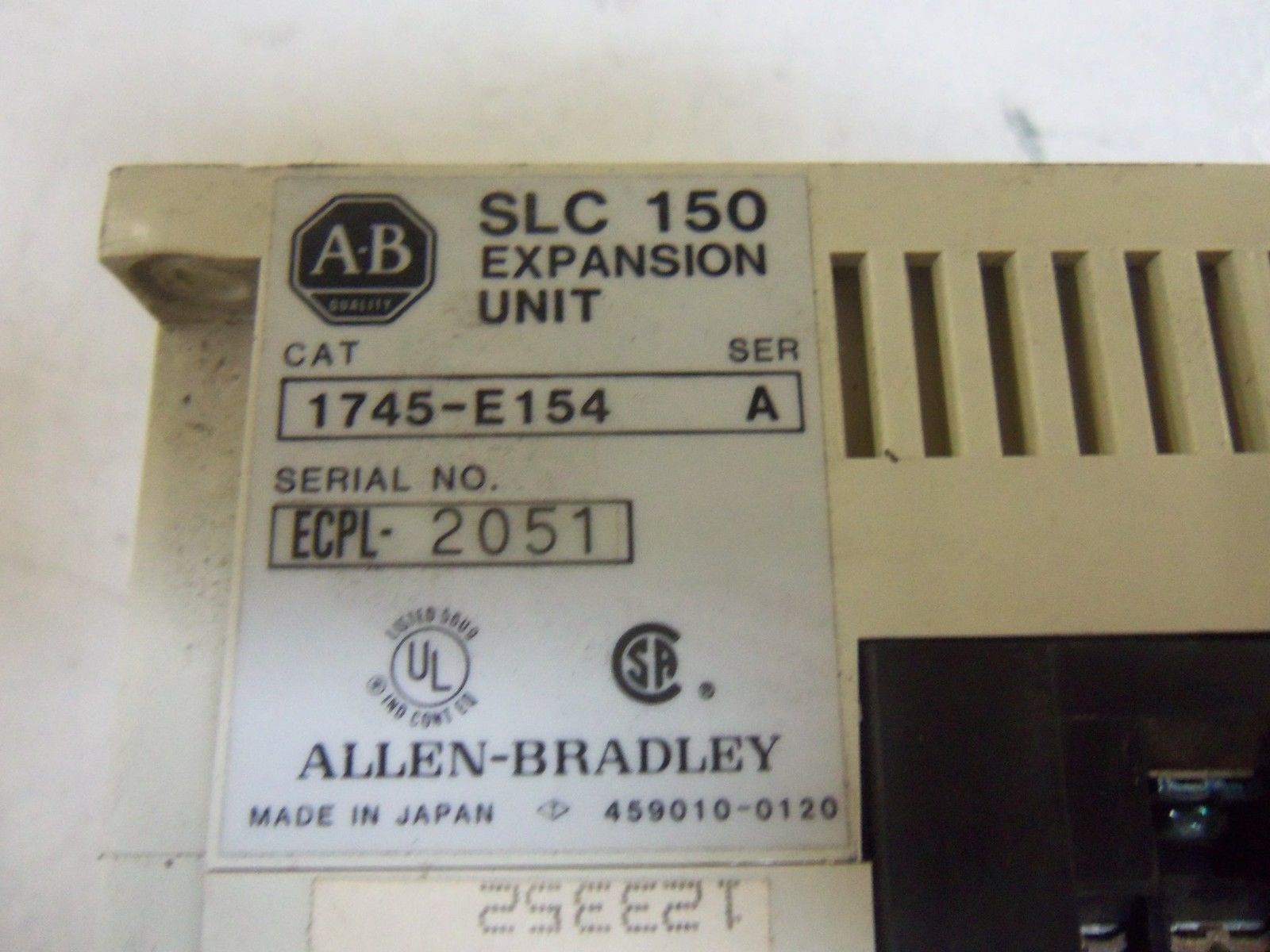 ALLEN BRADLEY 1745-E154 SERIES A EXPANSION MODULE UNMP