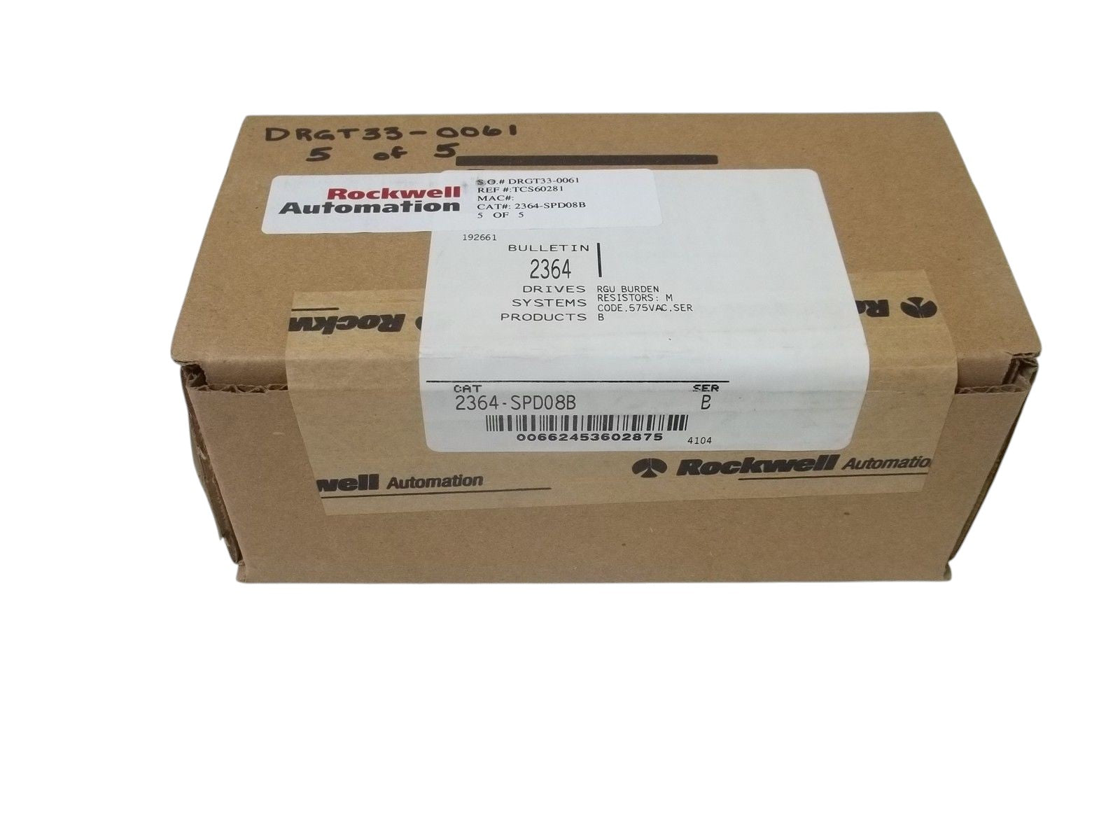 ALLEN  BRADLEY 2364-SPD03A SER. A RGU BURDEN RESISTORS NSFS