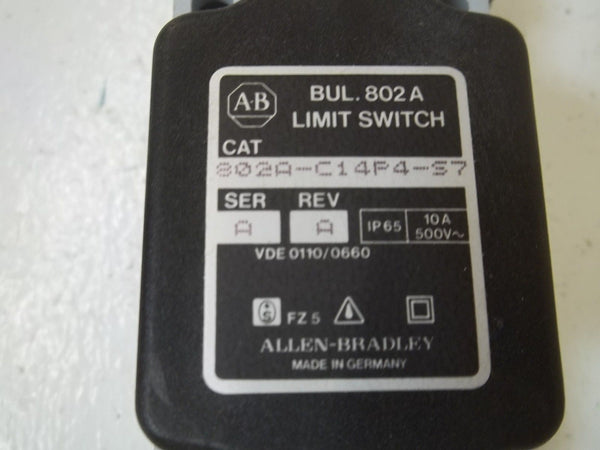 ALLEN BRADLEY  802A-C14P4-S7 SER. A LIMIT SWITCH UNMP