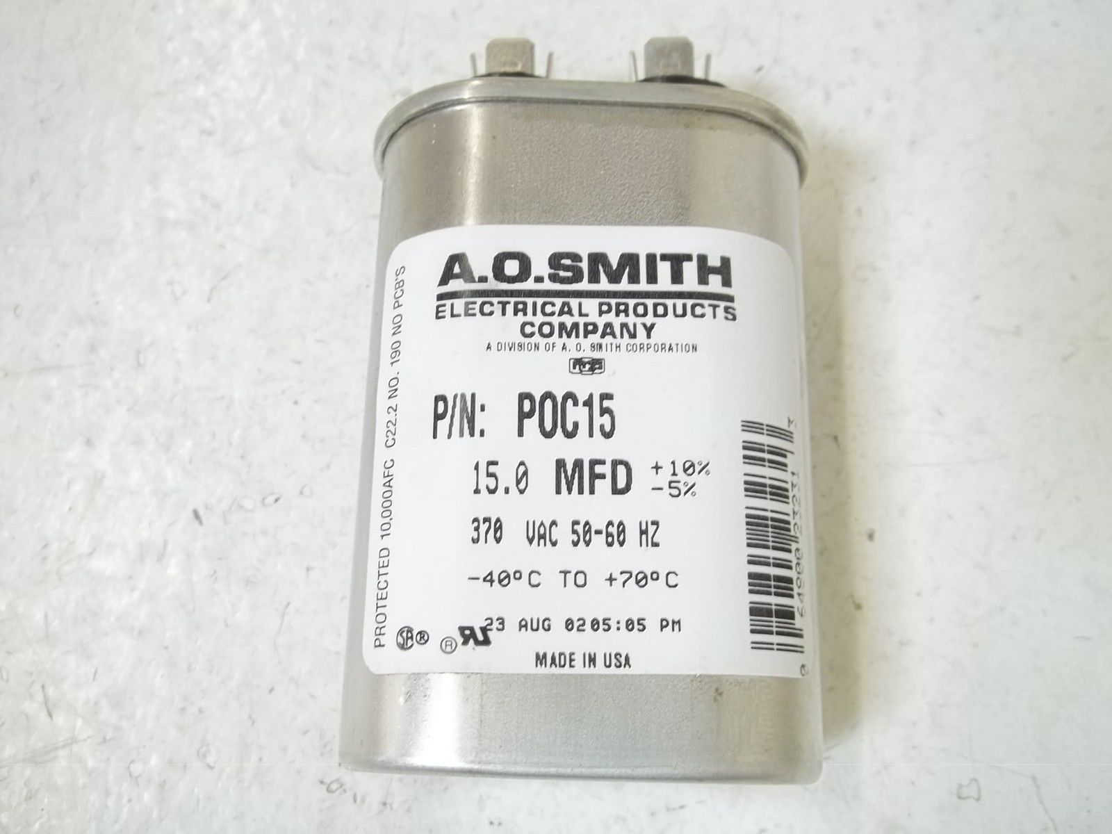 A.O. SMITH POC15 CAPACITOR  NSMP