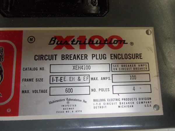 BULLDOG XEH4100 CIRCUIT BREAKER UNMP