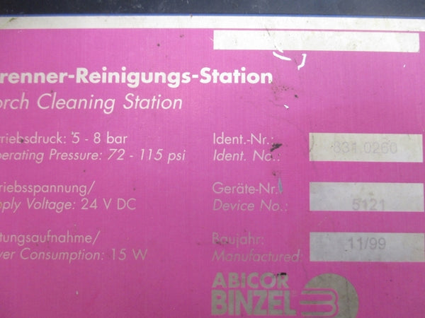 ABICOR BINZEL 831.0260 24VDC 72-115PSI UNMP