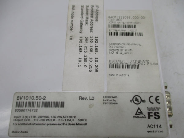 ACOPOS 8V1010.50-2 110-230VAC UNMP