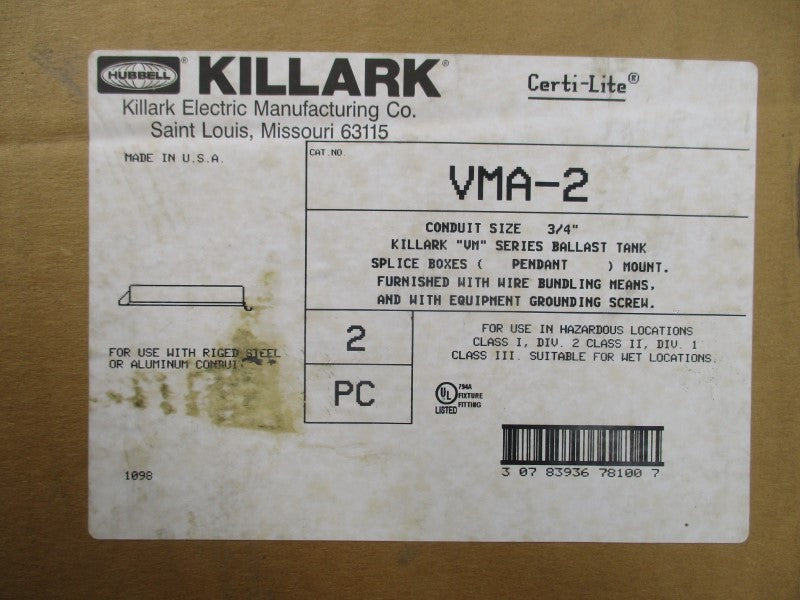 HUBBELL VMA-2 (PKG OF 2) NSMP