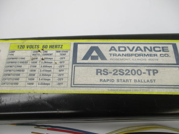 ADVANCE RS-2S200-TP 120V 3.88A NSMP