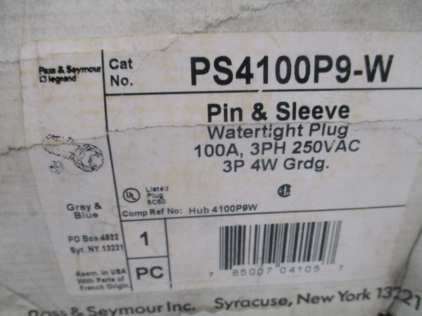 PASS & SEYMOUR PS4100P9-W 250VAC 100A NSMP