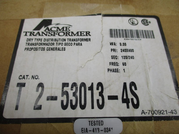 ACME TRANSFORMER T2-53013-4S NSFS