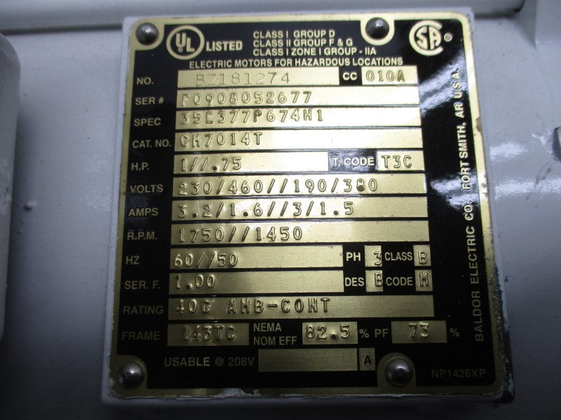 ALFA LAVAL 9634082299 230/460//190/380V 3.2/1.6//3/1.5A NSNP