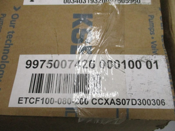 KSB ETCF100-080-200CCXAS07D300306 400/460V 6.9/6.7A NSMP