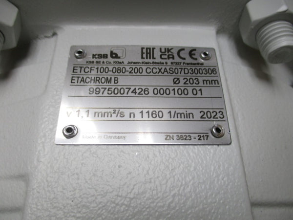 KSB ETCF100-080-200CCXAS07D300306 400/460V 6.9/6.7A NSMP