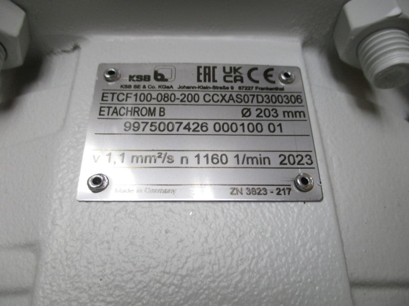 KSB ETCF100-080-200CCXAS07D300306 400/460V 6.9/6.7A NSMP