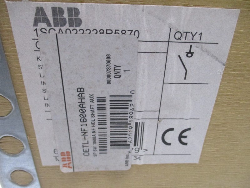 ABB OETL-NF1600AHAB 600VAC 1600A NSMP
