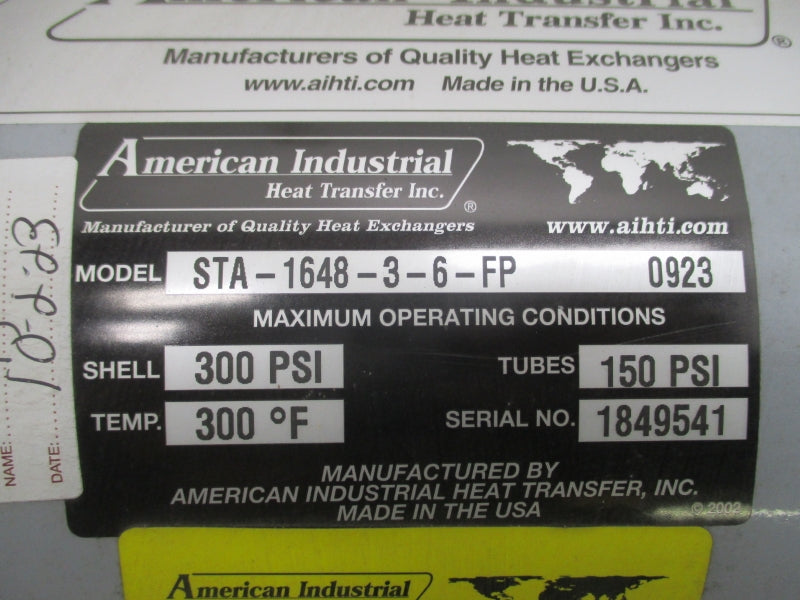 AMERICAN INDUSTRIAL STA-1648-3-6-FP 300PSI NSNP