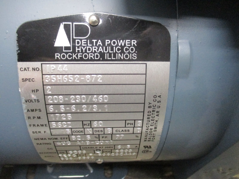 DELTA POWER HYDRAULIC PUMP IP44 208-230/460V 6.5-6.2/3.1A NSNP