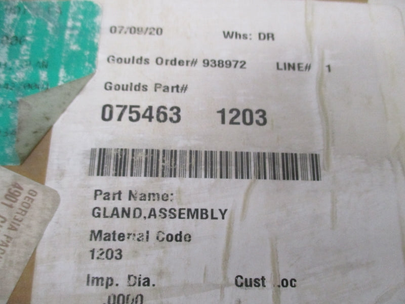 GOULDS 0754631203 GLAND ASSEMBLY NSMP