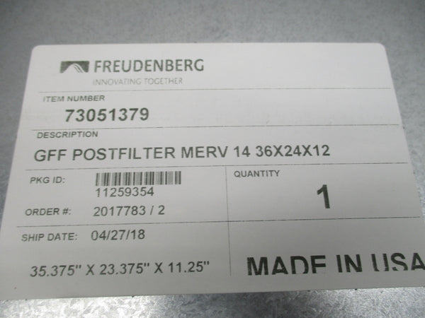 FREUDENBERG 73051379 35.375"X23.375"X11.25" NSNP
