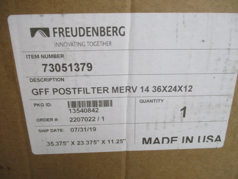 FREUDENBERG 73051379 35.375"X23.375"X11.25" NSMP
