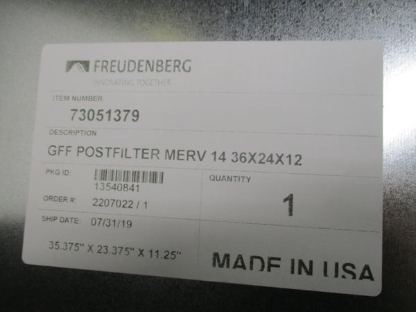 FREUDENBERG 73051379 35.375"X23.375"X11.25" NSMP