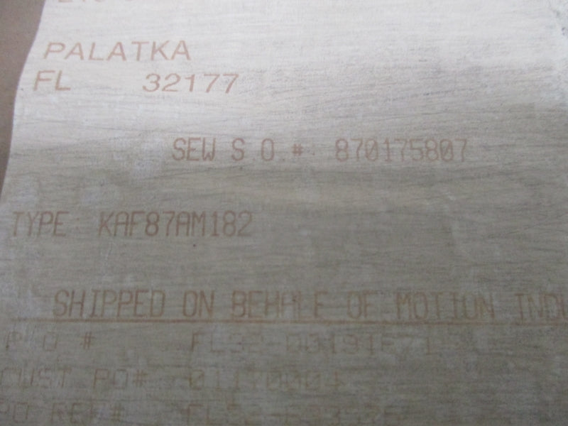 SEW-EURODRIVE KAF87AM182 NSMP